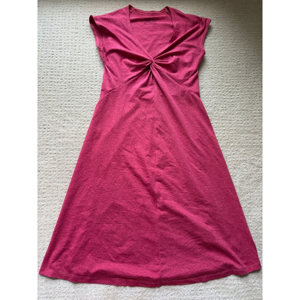 Patagonia Amber Dawn Dress XS Pink Twist Front V-Neck Sporty Gorpcore Minimalist